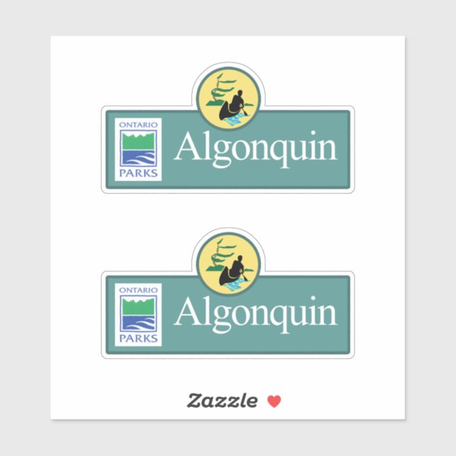 Adesivo Placa de Natureza do Parque Algonquin (Folha)