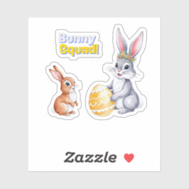 Adesivo Placa de Páscoa de Aquarela para Feriados de Prima