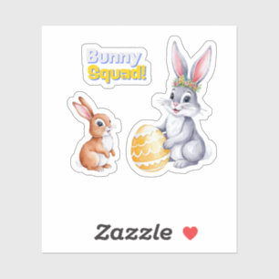 Adesivo Placa de Páscoa de Aquarela para Feriados de Prima