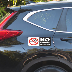 Adesivo Placa de Proibido Fumar Educada - Obrigado por Não