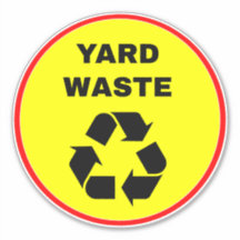 Placa de Reciclagem de Resíduos de Jardim - Amarel