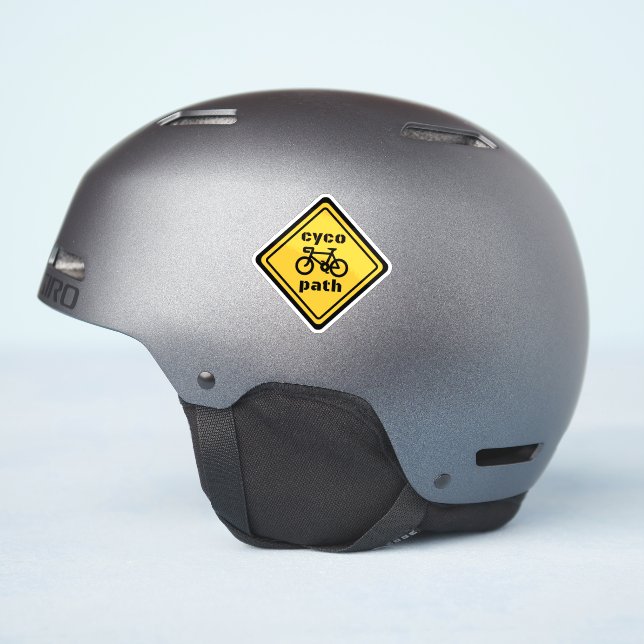 Adesivo Placa de trânsito engraçada para amantes de bicicl (Lado do capacete)
