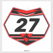 placa do número da moto de sujeira Vinyl Sticker