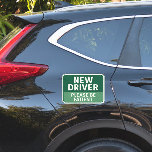 Adesivo Placa Verde Sinal de Estrada - Novo Motorista - Po