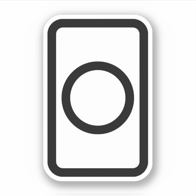 Adesivo Placa Zener | Círculo oco (Frente)