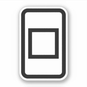 Adesivo Placa Zener   Quadrado oco