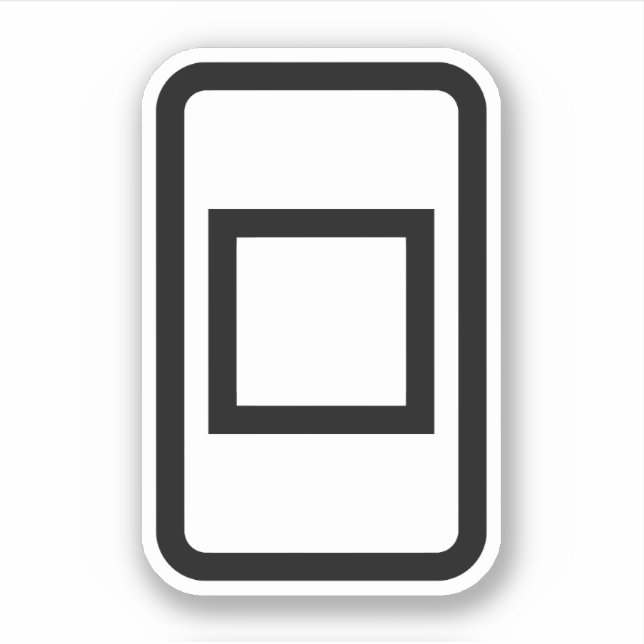 Adesivo Placa Zener | Quadrado oco (Frente)