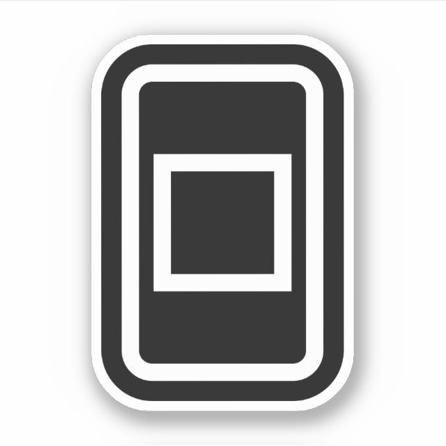 Adesivo Placa Zener | Quadrado oco (Frente)