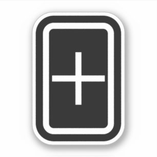 Adesivo Placa Zener   Sinal de adição