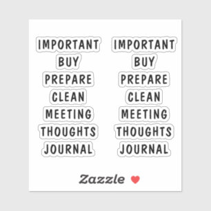 Adesivo Placas de Tarefa do Planejador Branco Preto Mínimo