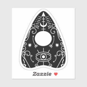 Adesivo Planchette Branca Preta Gótica Fingindo o Dia das
