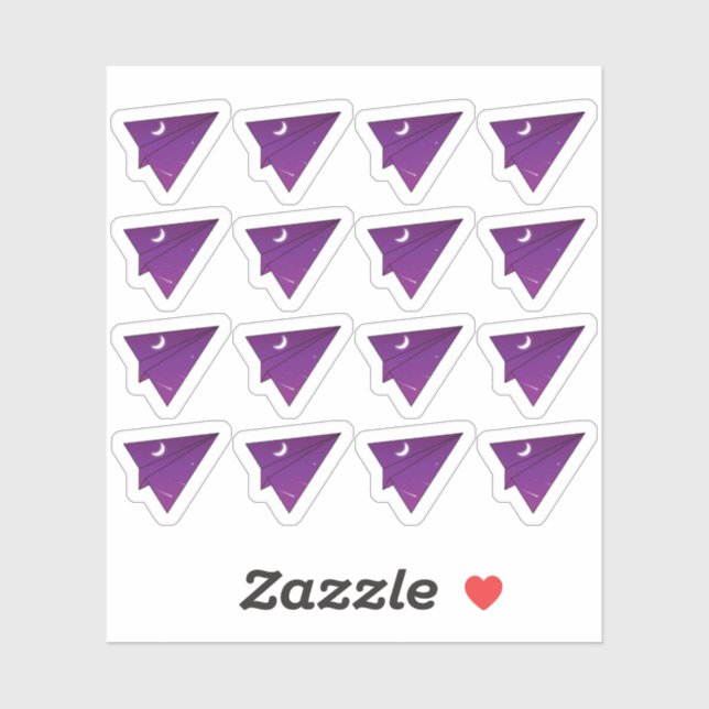 Adesivo Planejador Bujo Lembrete de Viagem Avião de Papel  (Folha)