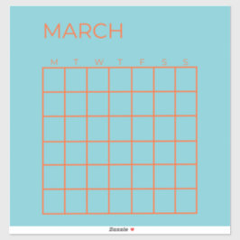 Adesivo Planejador de Calendário Não Atualizado Marcha Lar