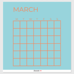 Adesivo Planejador de Calendário Não Atualizado Marcha Lar