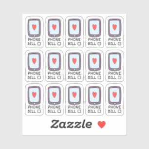 Adesivo Planejador de Orçamento de Conta de Celular a Paga