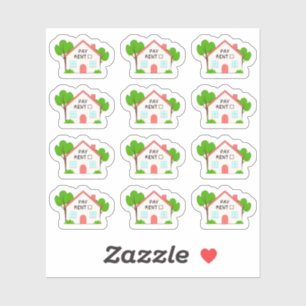 Adesivo Planejador de Orçamento de Pagamento de Aluguel Ra