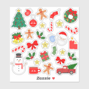 Adesivo Planejador de Scrapbook de Natal Ano Novo Aconcheg
