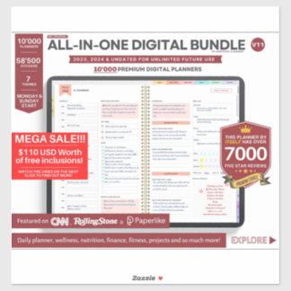 Adesivo Planejador digital Premium 2023 2024