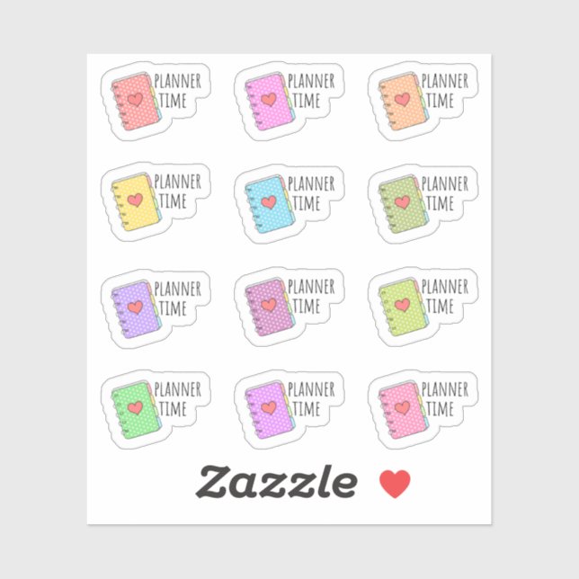 Adesivo Planejador Lembrete de Tempo de Papelaria Caderno  (Folha)