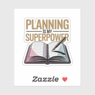 Adesivo Planejamento é meu superpoder - Moderna Rapariga d