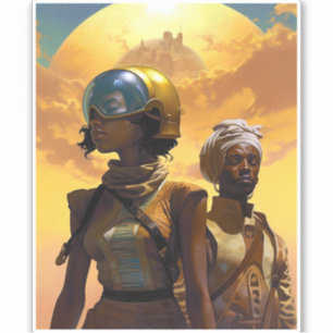 Adesivo Planet Explorers Ficção Científica Afrofuturista