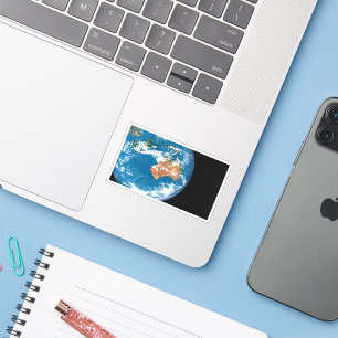 Adesivo Planeta Terra Mostrando Nuvens Sobre A Austrália.