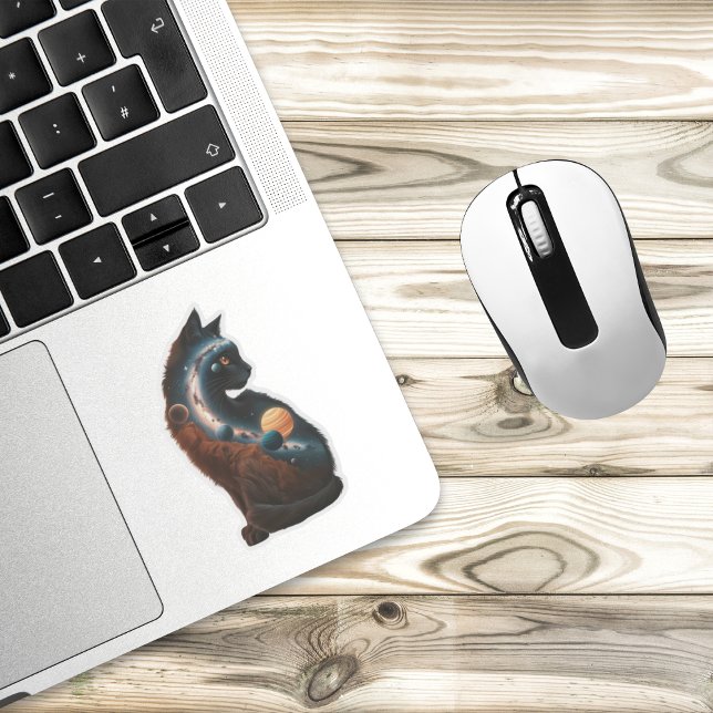 Adesivo Planetas De Gato Gato Gelado Estrelas De Lua, Anim (Criador carregado)