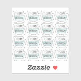 Adesivo Planner Limpar banheiras Limpando núcleos de banhe