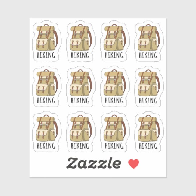 Adesivo Planner Trip Mountain Escalada de Mochilas de Cami (Folha)