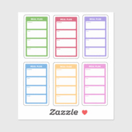 Adesivo Plano de Refeições Coloridas