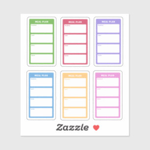 Adesivo Plano de Refeições Coloridas