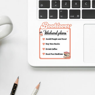 Adesivo Planos de Fim de Semana do Booklover