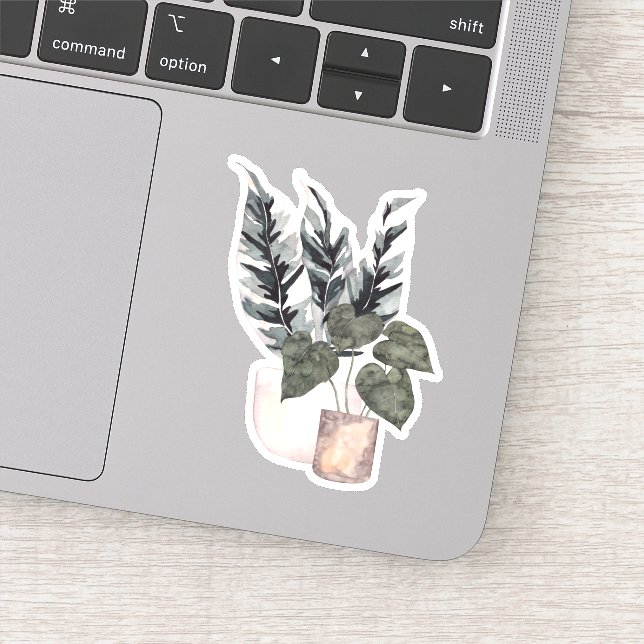 Adesivo Planta Potente - Vinheta Verde (Detalhe)