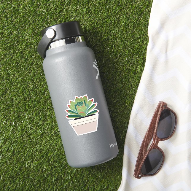 Adesivo Planta Suculenta Fofa (HydroFlask Insitu)