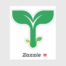 Adesivo Planta Verde Letra T Natureza Ambiente