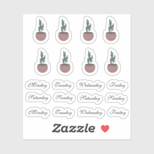 Adesivo Plantação da Casa dos Dias da Semana