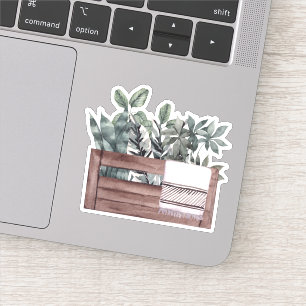 Adesivo Plantas Potentes - Vinheta Verde