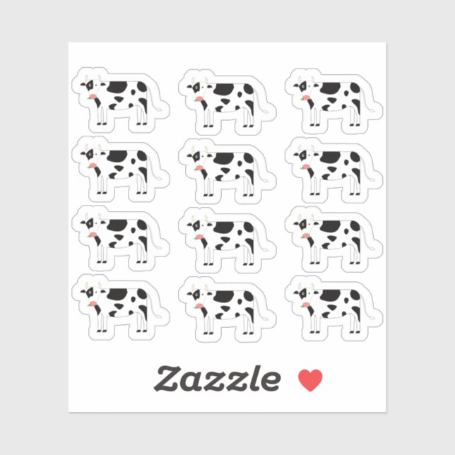 Adesivo Plântula de fazenda de vacas leiteiras (Folha)