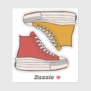 Adesivo Plataforma de tendências, calçados de alto-falante