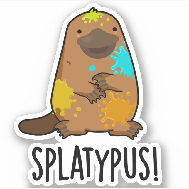 Adesivo Platypus Pun Funny Animal (Frente)