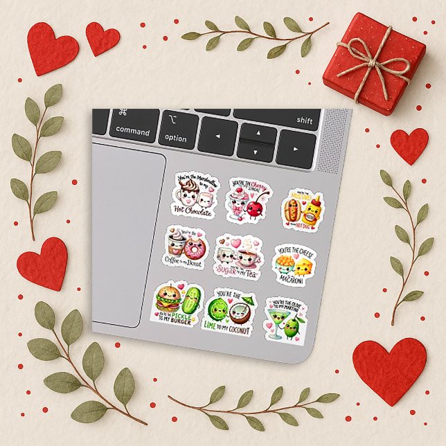 Adesivo Playful Pastel Food Pun Couple Art (Criador carregado)