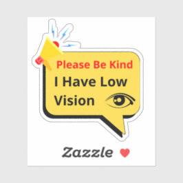 Adesivo please be kind, i have low vision - dialog