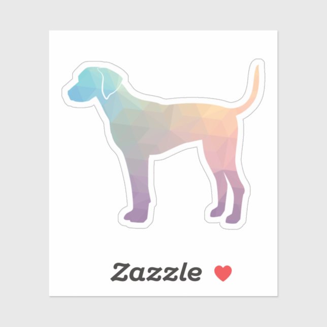 Adesivo Plott Hound Geométrica Patterna Silhouette Pastel (Folha)