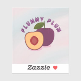 Adesivo Plum Fruit Sticker – Cute Purple Plum Illustration