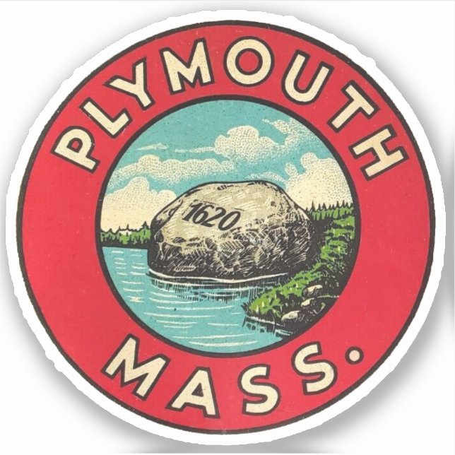 Adesivo Plymouth Massachusetts - Sticker (Frente)