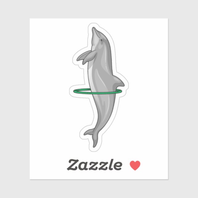 Adesivo Pneus de Malhação de golfinhos (Folha)