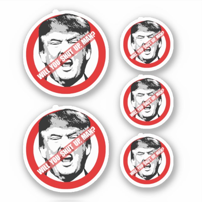 Adesivo Pode calar a boca, cara? (Frente)