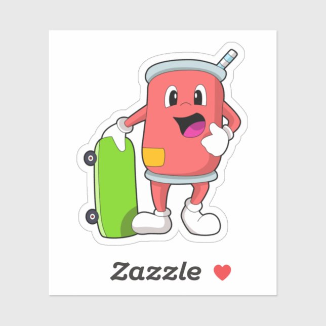 Adesivo Pode como skater com skate (Folha)