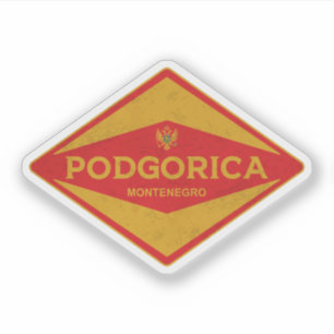 Adesivo Podgorica Montenegro Vintage