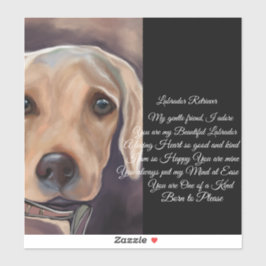Adesivo Poesia do Labrador Retriever